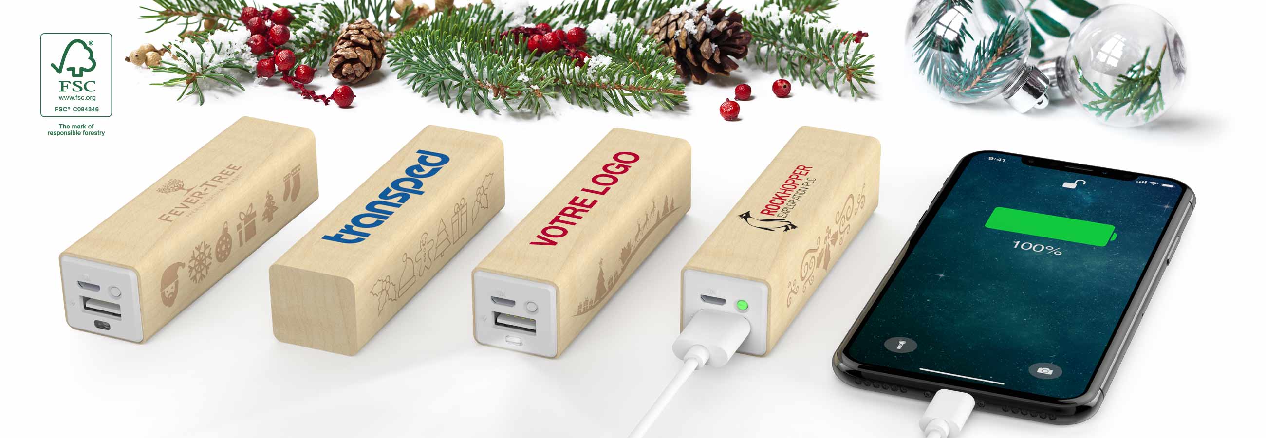 Power Bank Maple Christmas