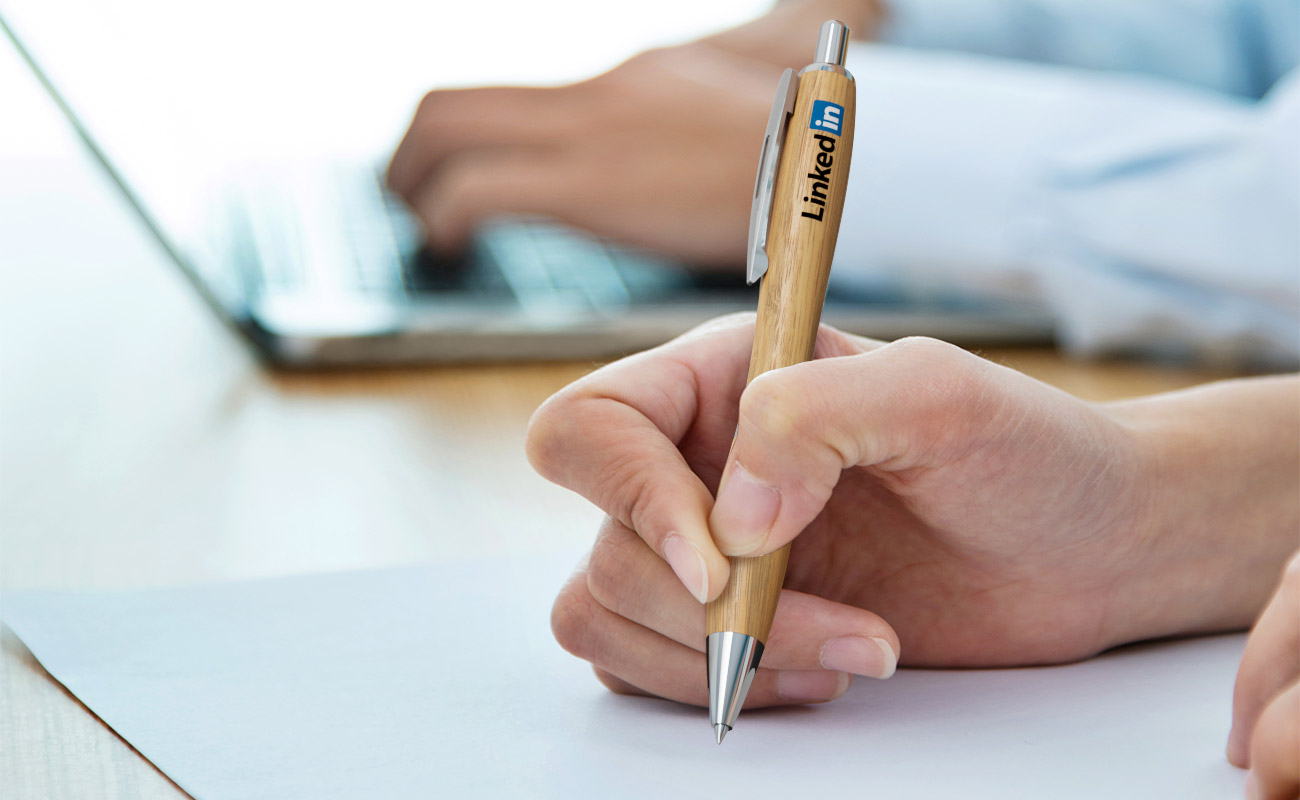 Contour - Stylos en bambou avec logo gallery thumbnail