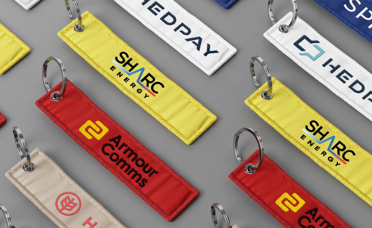 JetTag - Porte-clés en tissu personnalisés avec logo gallery thumbnail