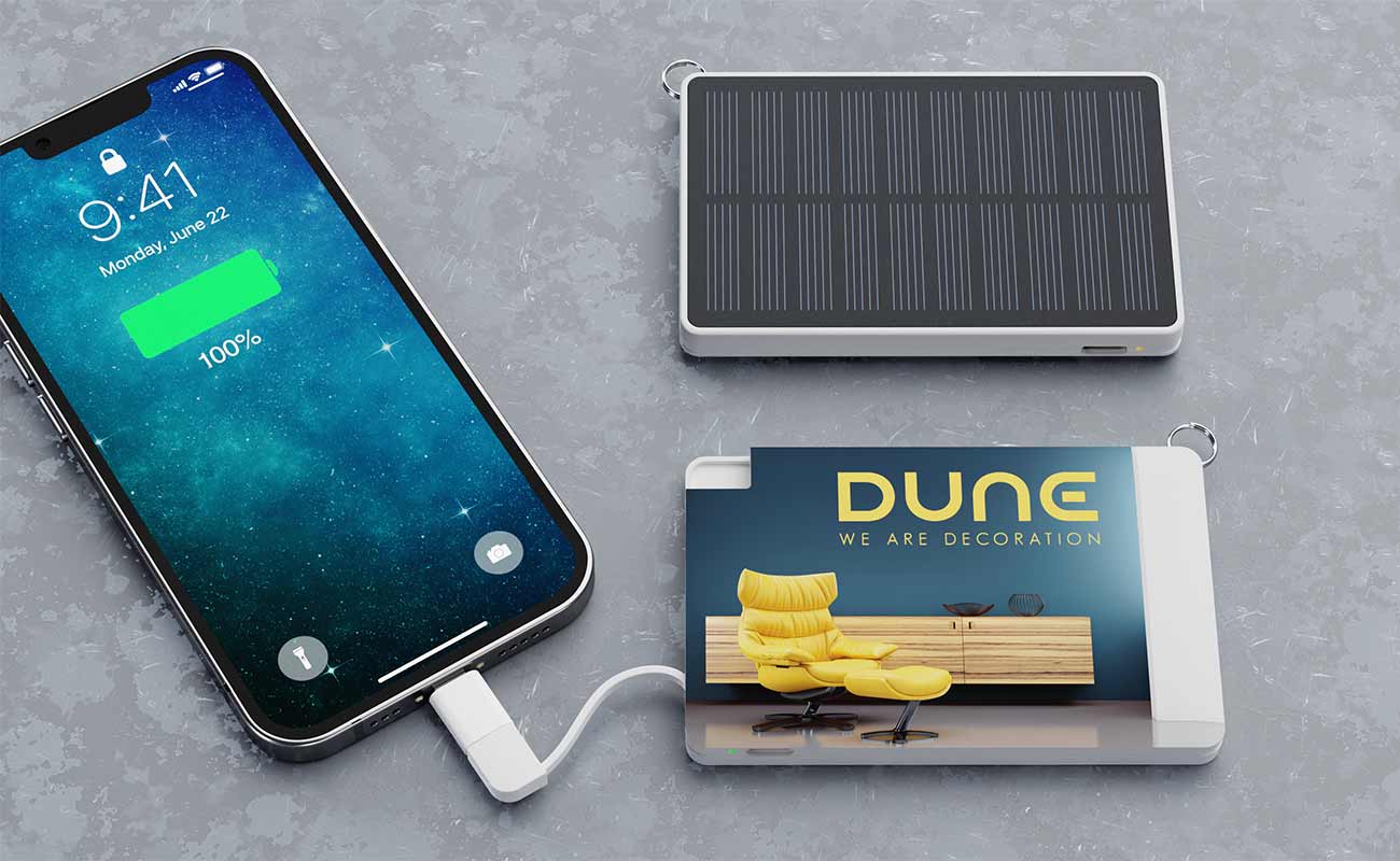 Solar Card - Power Bank Solaire Personnalisé Solar Card - Power Bank Solaire Personnalisé