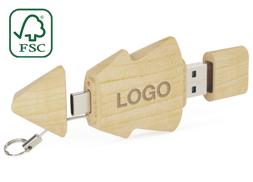 Tree Duo - Clés USB-C avec Logo Tree Duo - Clés USB-C avec Logo
